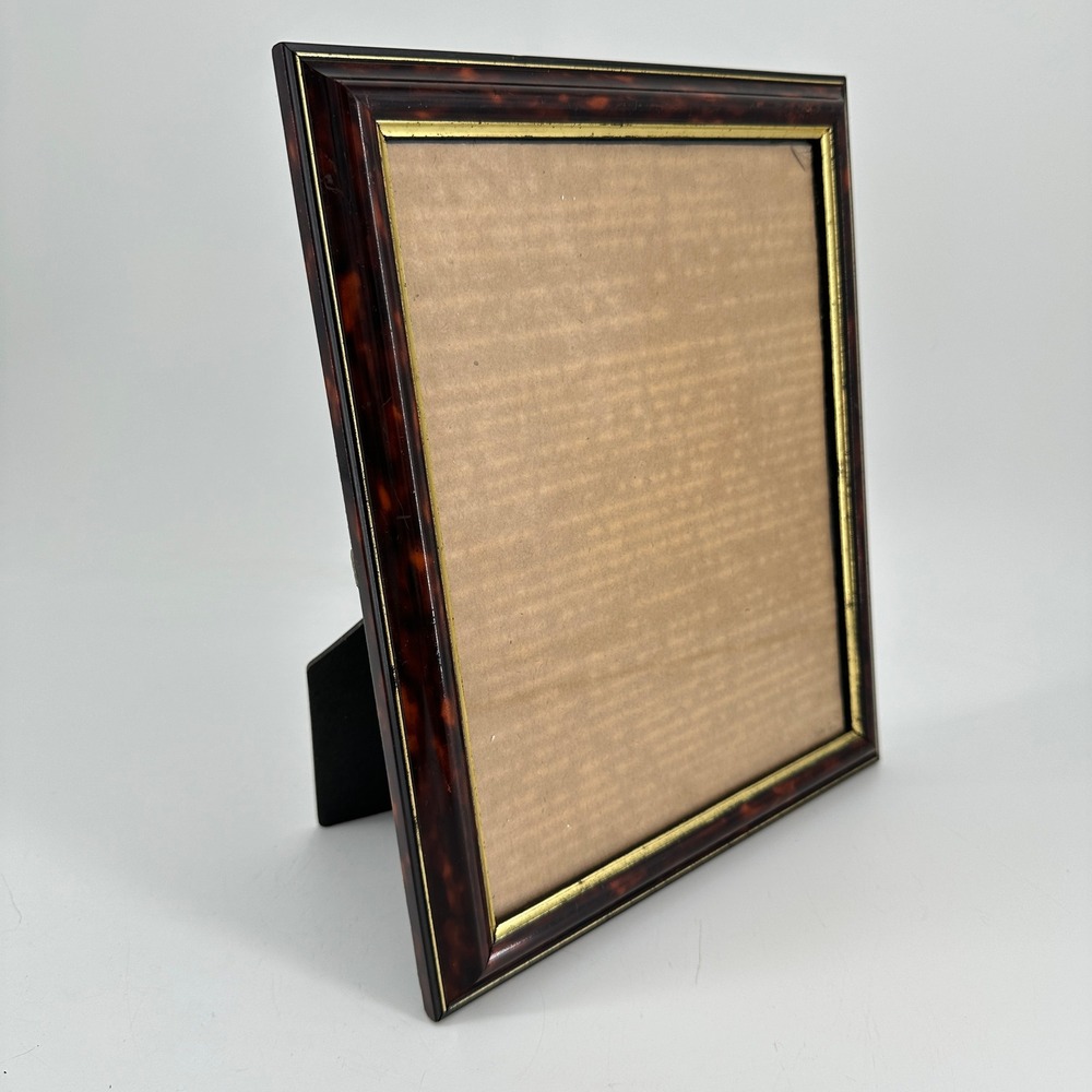 Burnes of Boston Faux Tortoiseshell 8x10 Picture Frame with Gold Trim